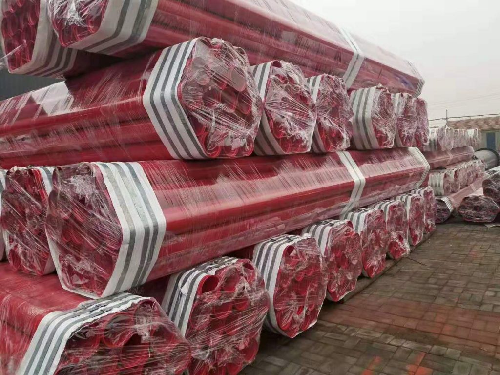 医院消防管道工程DN100-DN150消防涂塑钢管